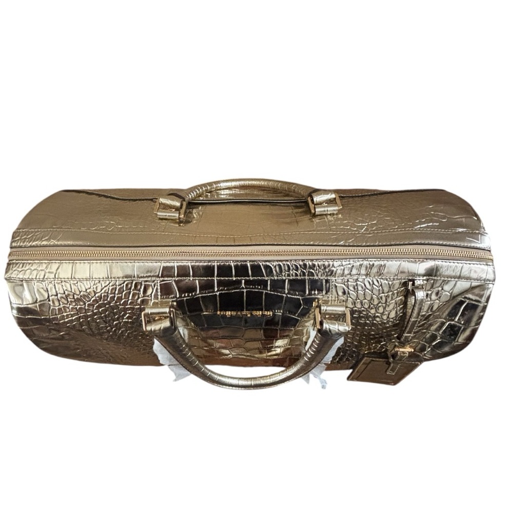 Michael Kors Bedford Travel Pale Gold XL Weekender Embossed Leather - Picture 5 of 15